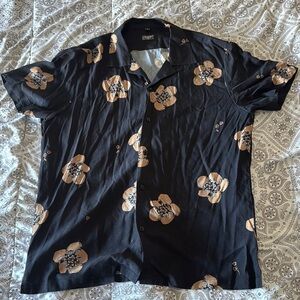 Men's Black Floral Shirt